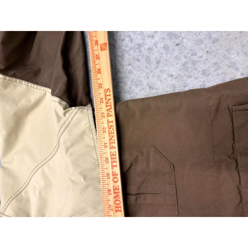 Vtg 80s Force 10 Jacket Mens Large Gore-Tex Brown Zip Snap Hooded Western Yoke